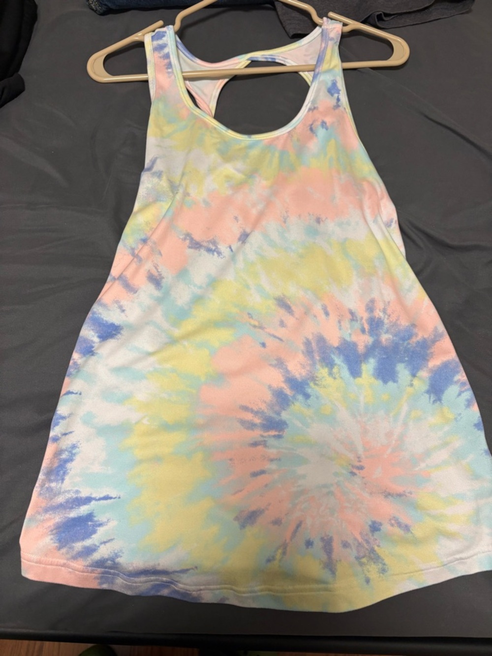 Active USA Pastel Tie-Dye Racerback Tank Top